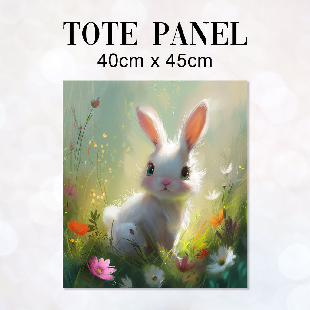 TOTE Fabric Bag Panel Cute Bunny Fluff TP-298