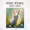 TOTE Fabric Bag Panel Cute Bunny Fluff TP-298