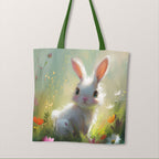 TOTE Fabric Bag Panel Cute Bunny Fluff TP-298