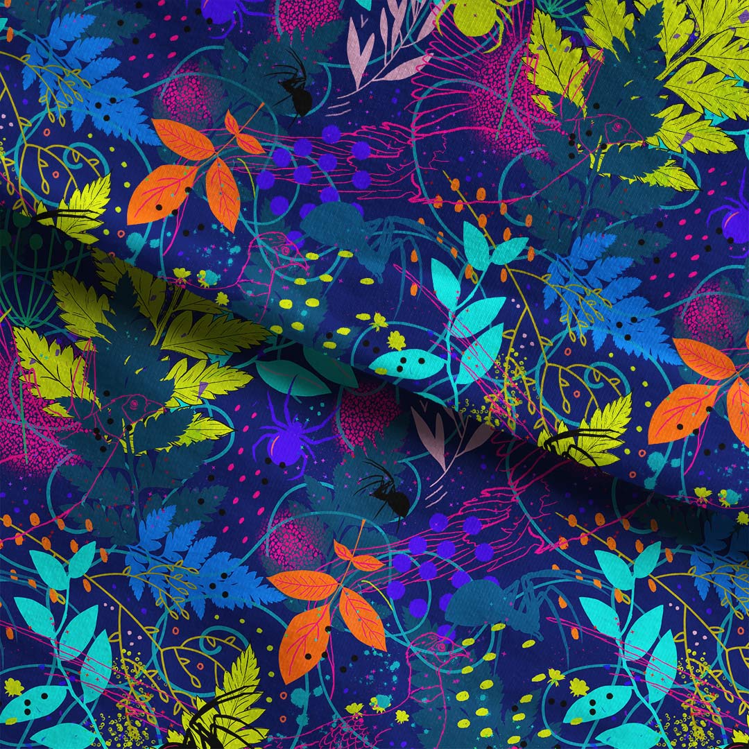 Foliage Blue Fabric