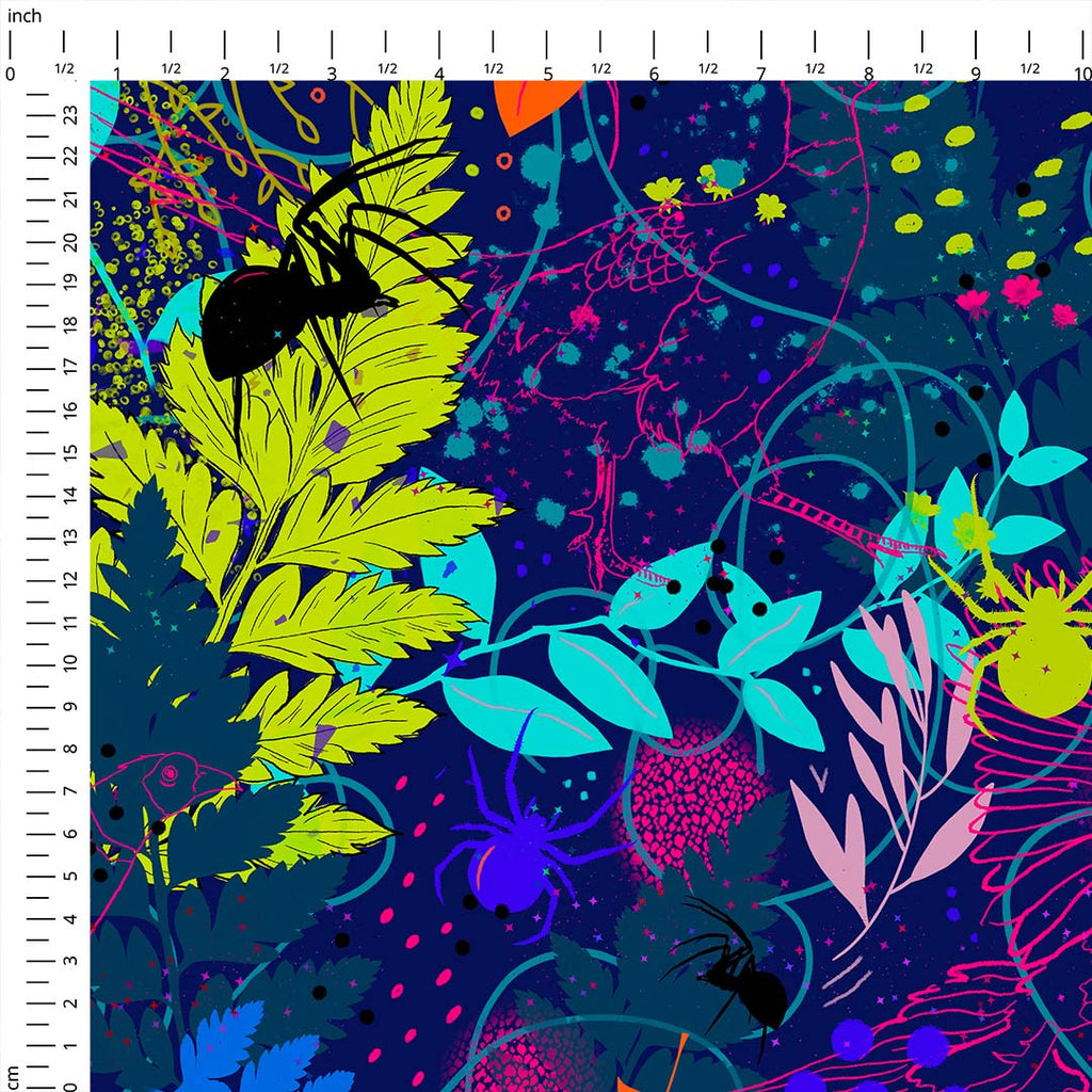 Foliage Blue Fabric