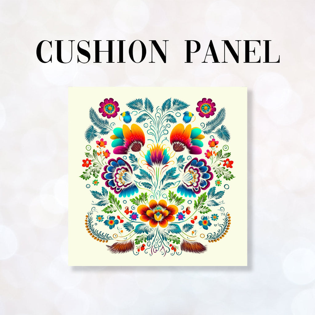 CUSHION Fabric Panel Folk Cream