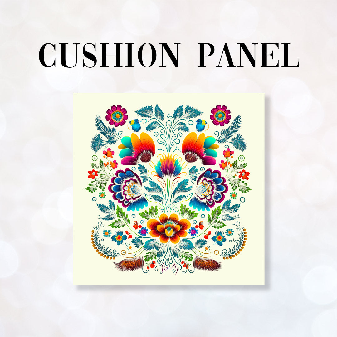 CUSHION Fabric Panel Folk Cream