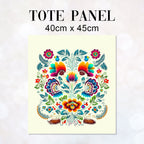 TOTE Folk Cream Fabric Bag Panel