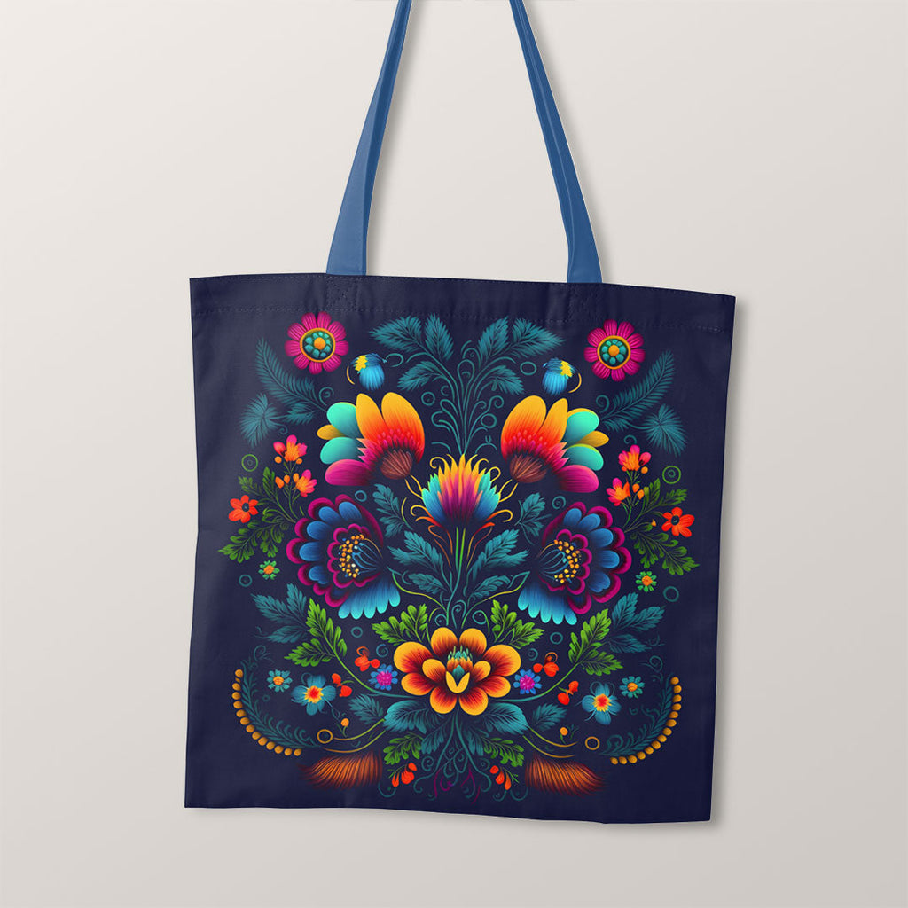 TOTE Folk Dark Navy Fabric Bag Panel