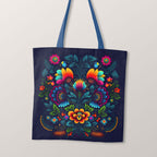 TOTE Folk Dark Navy Fabric Bag Panel