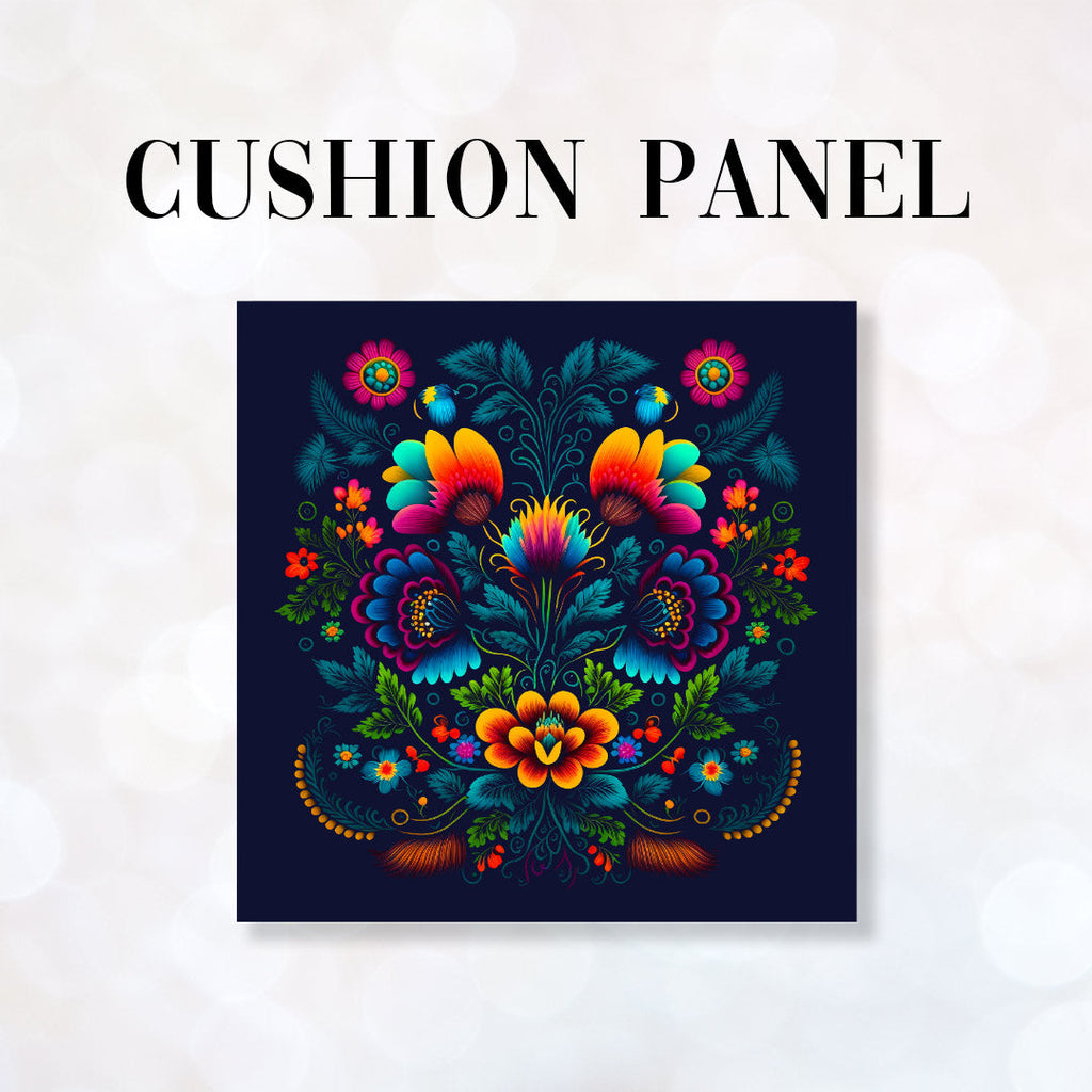 CUSHION Fabric Panel Folk Navy