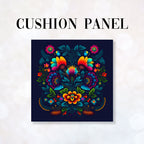 CUSHION Fabric Panel Folk Navy
