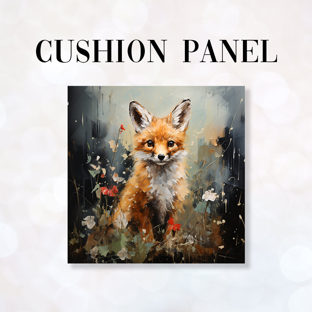 CUSHION Fabric Panel Fox Cub