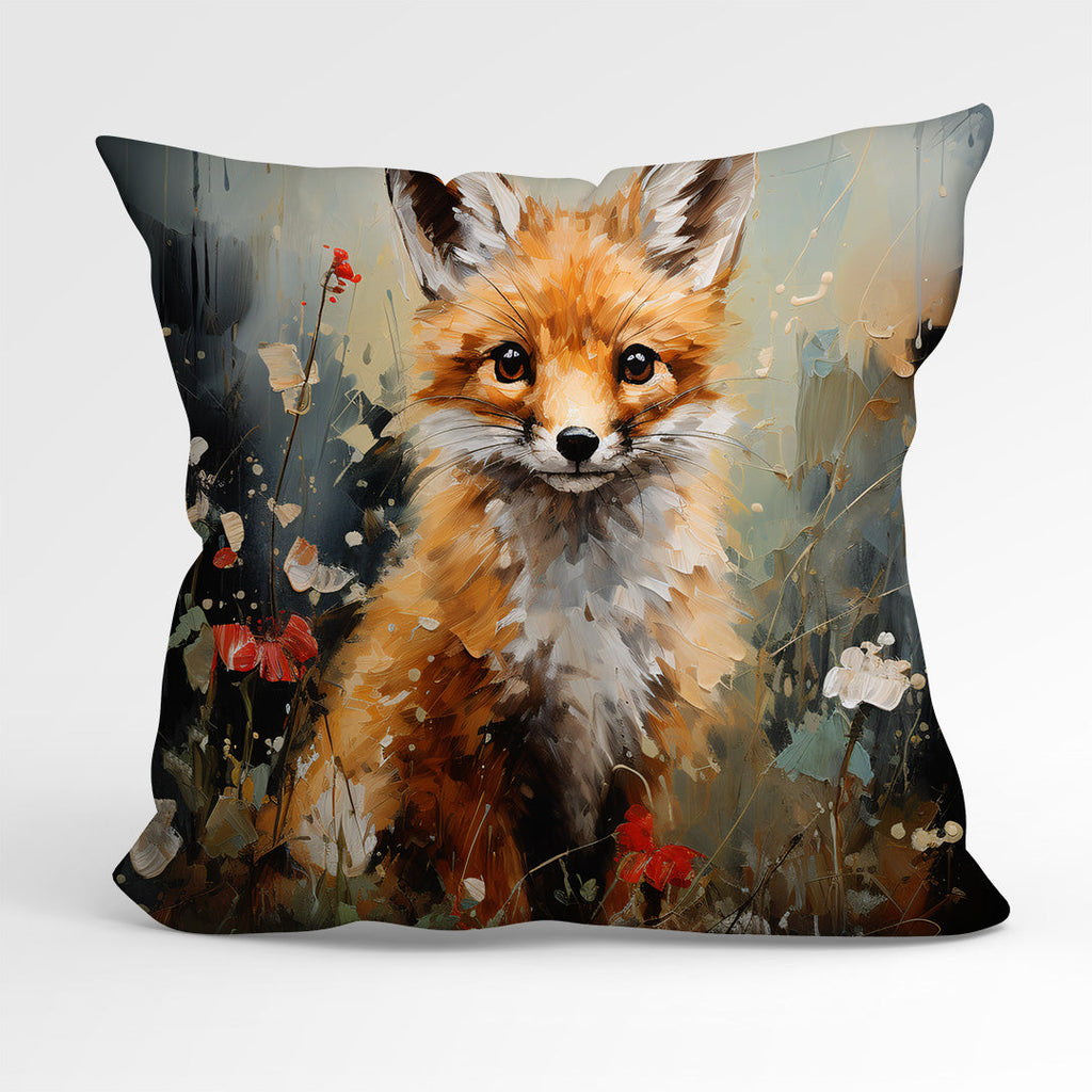 CUSHION Fabric Panel Fox Cub