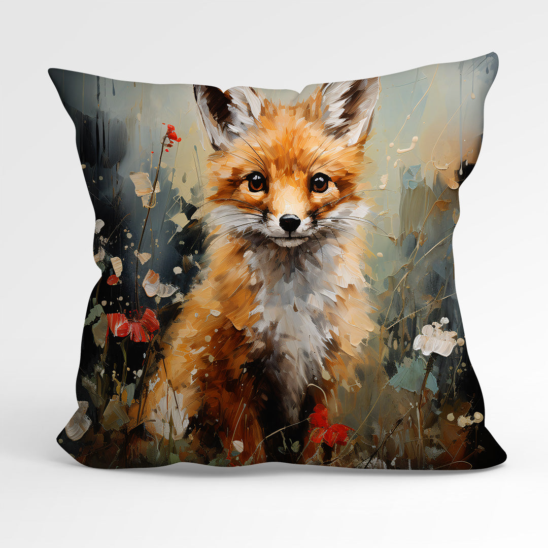 CUSHION Fabric Panel Fox Cub