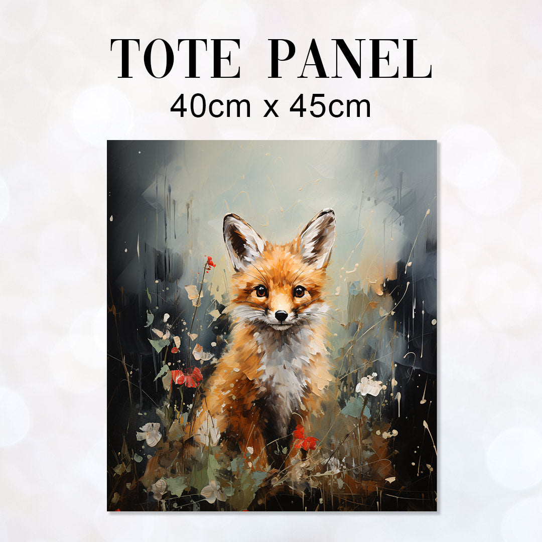 TOTE Fox Cub Fabric Bag Panel