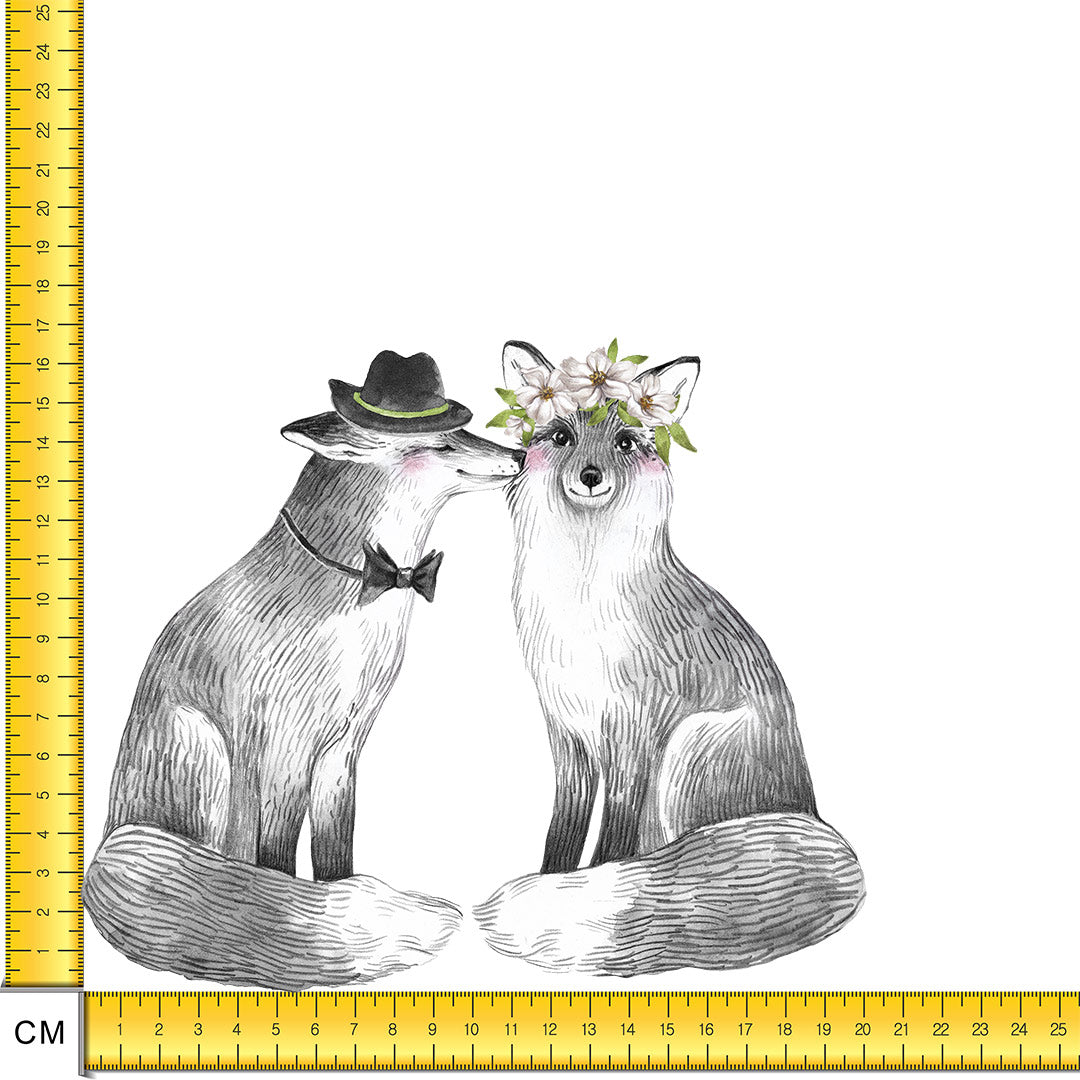 Fox Love Iron on Fabric Heat Transfer DTF-130