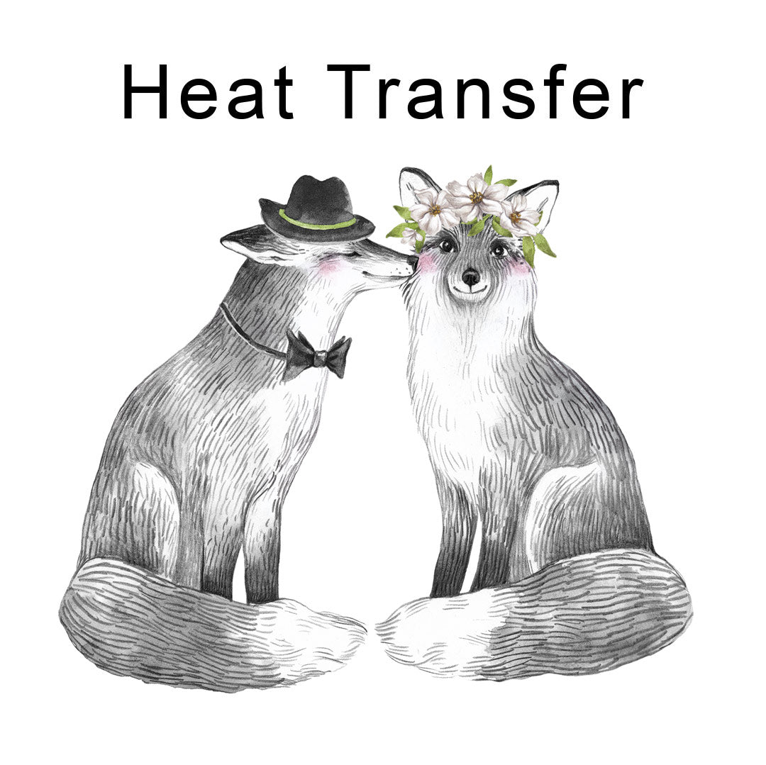 Fox Love Iron on Fabric Heat Transfer DTF-130