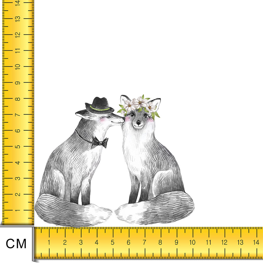Fox Love Iron on Fabric Heat Transfer DTF-130