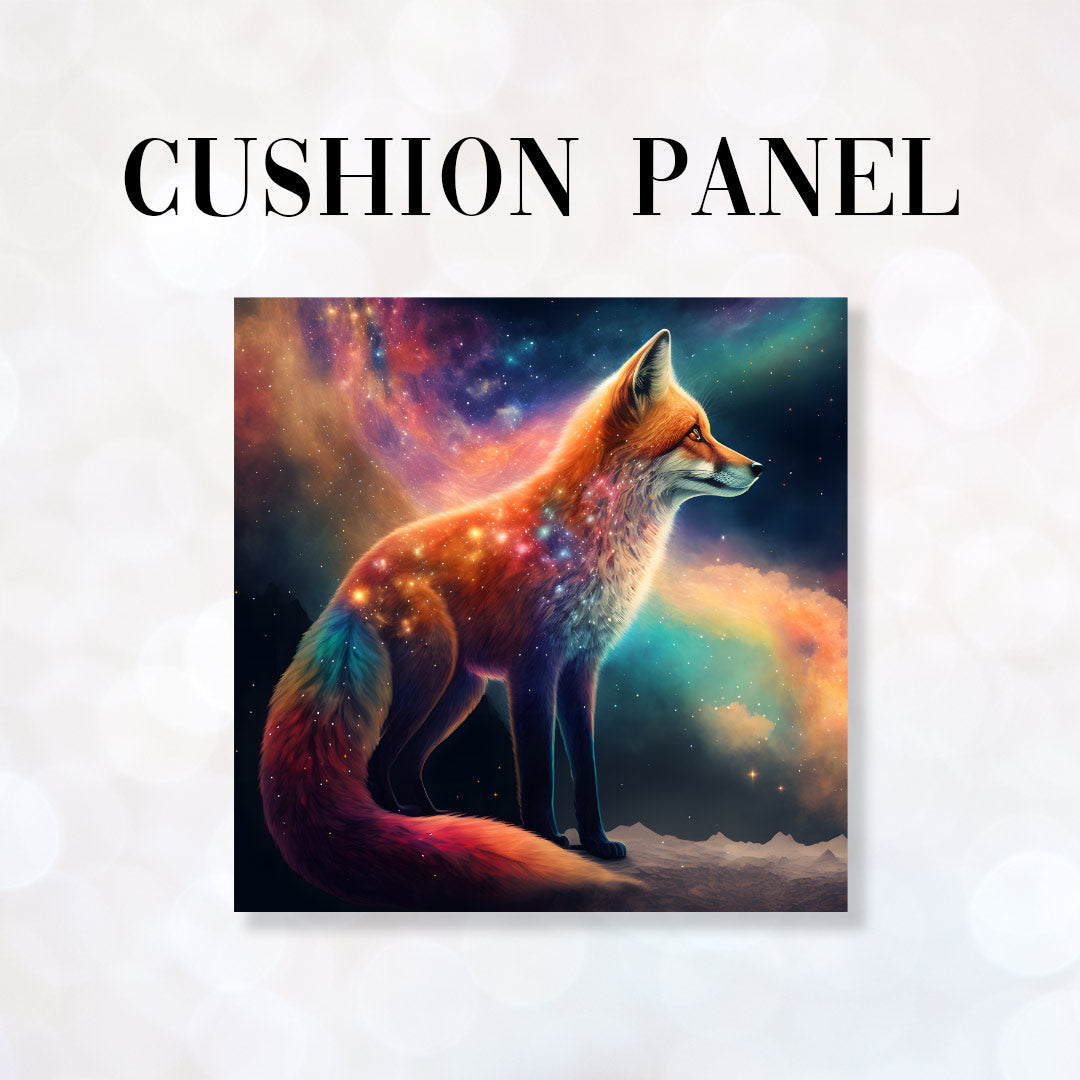 Fabric Panel with Galaxy Fox for sewing Cushions. – Custom Fabrics UK