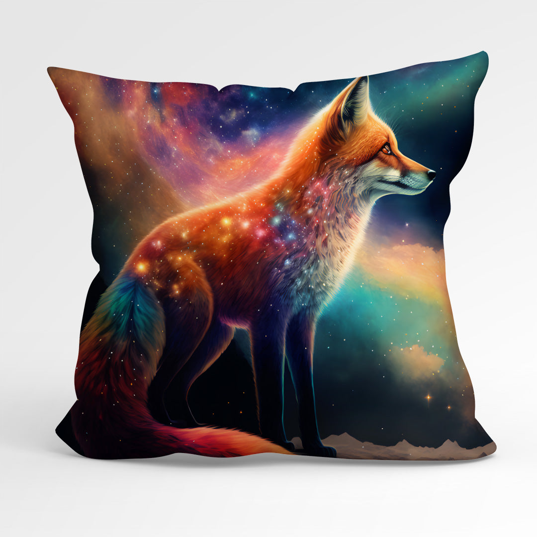 CUSHION Fabric Panel Fox and Milky Way
