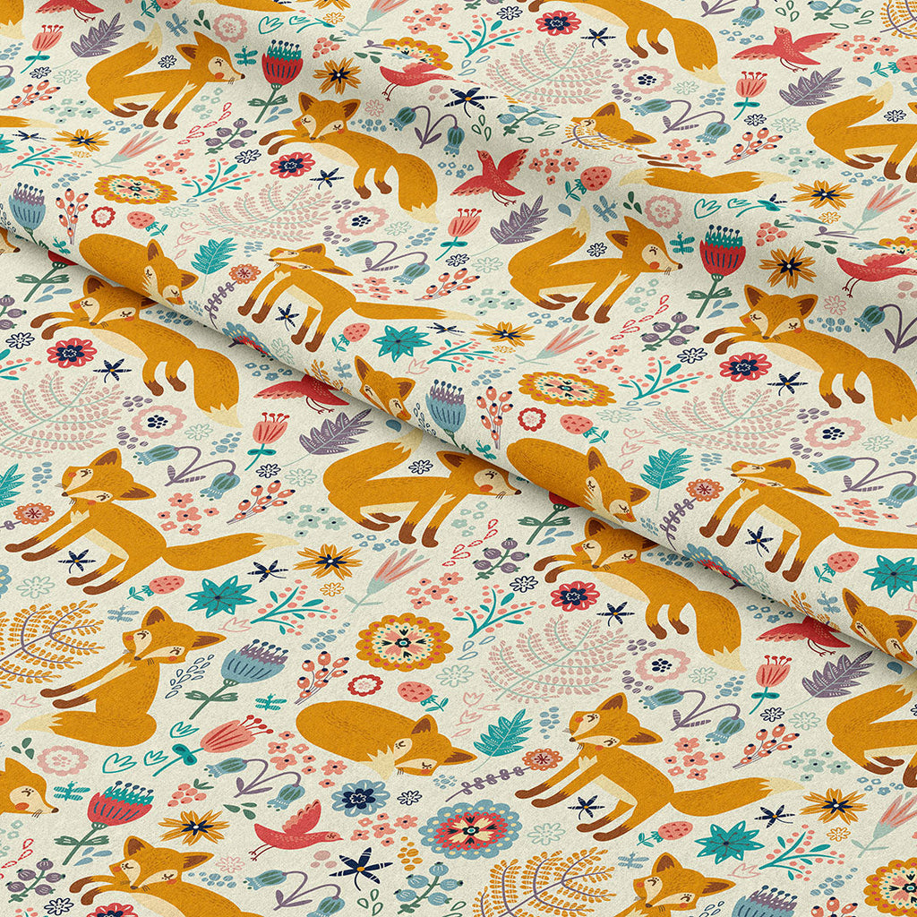 Foxes Cream Fabric