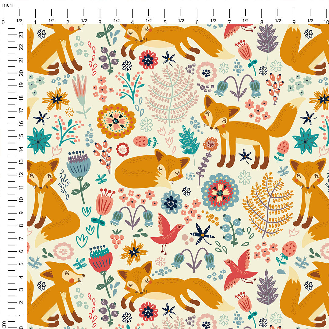 Foxes Cream Fabric