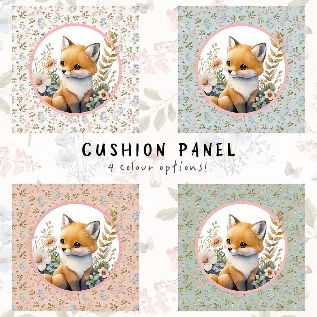 Woodland Fox Cushion Panel Fabric