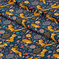 Foxes Navy Fabric