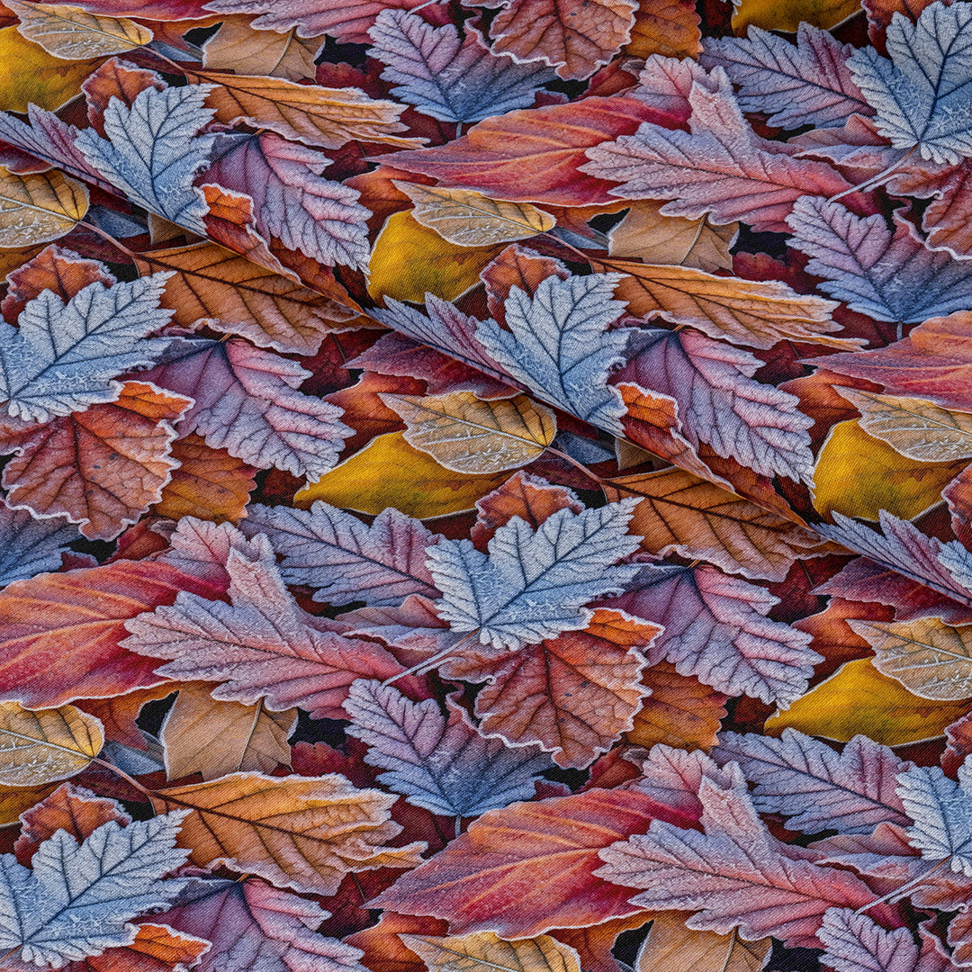 Frosty Leaves Fabric
