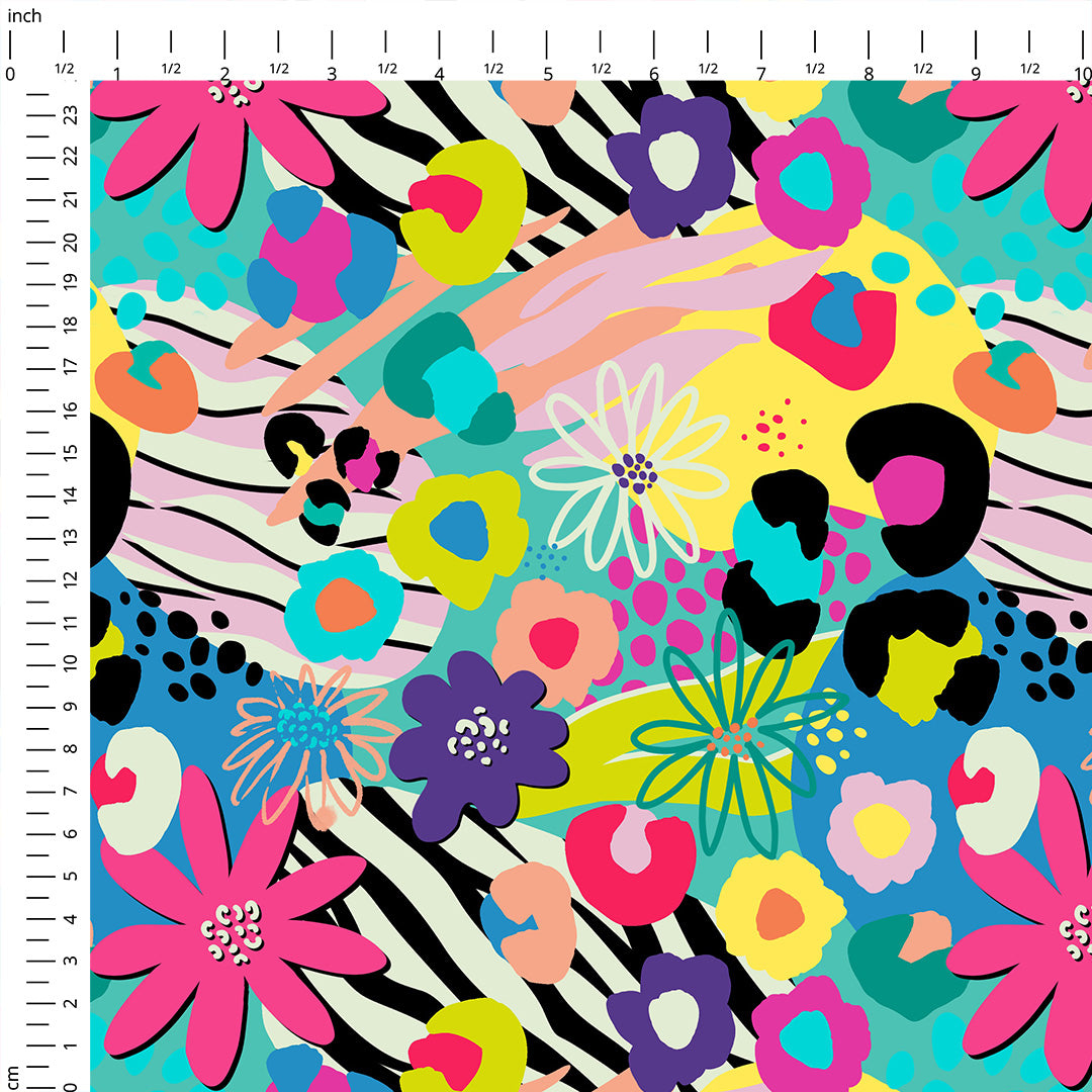 Funky Floral Abstract Fabric