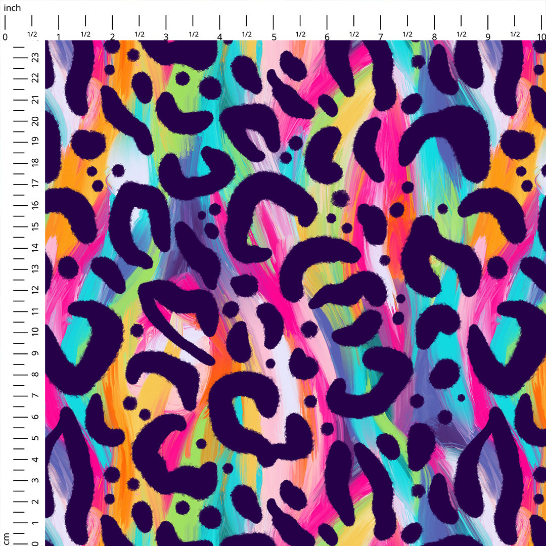 Funky Leopard Navy Fabric