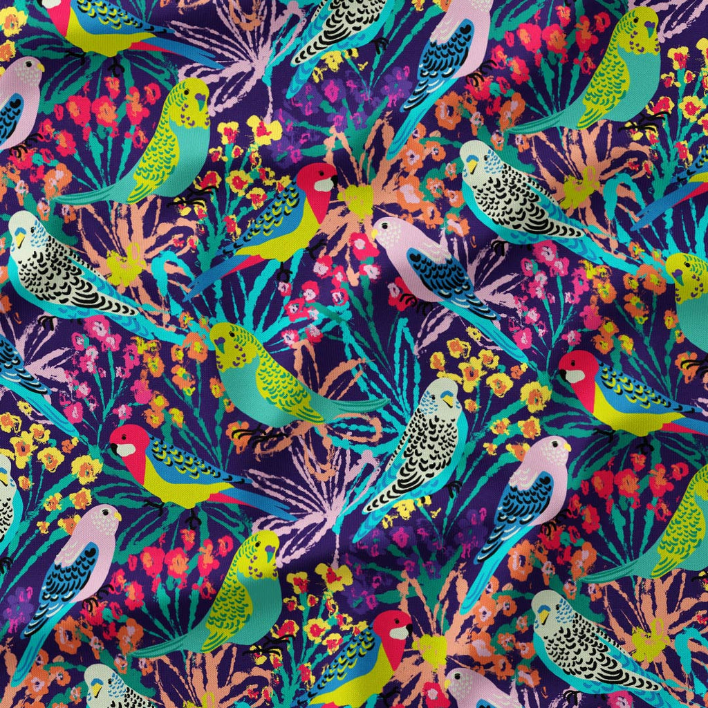 Funky Parrots Fabric
