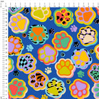 Funky Paws Blue Fabric