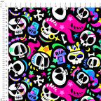 Funky Skulls Fabric