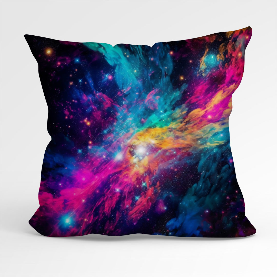 CUSHION Fabric Panel Galaxy Colour Burst