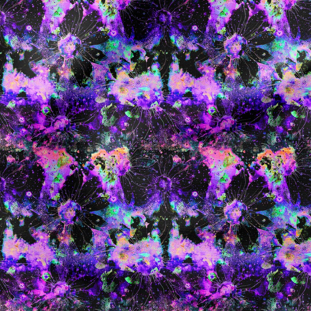 Galaxy Flowers Fabric