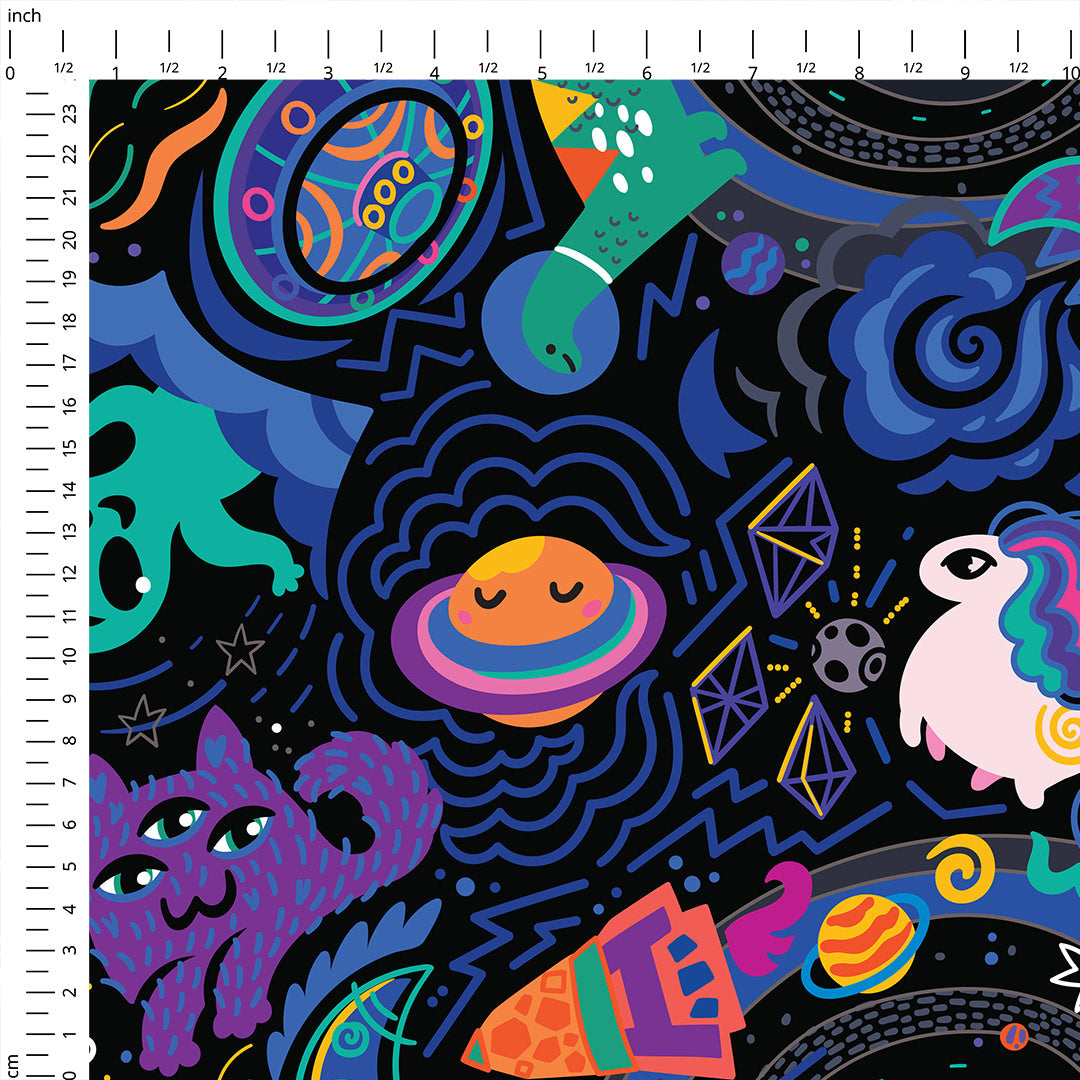 Galaxy Friends Fabric