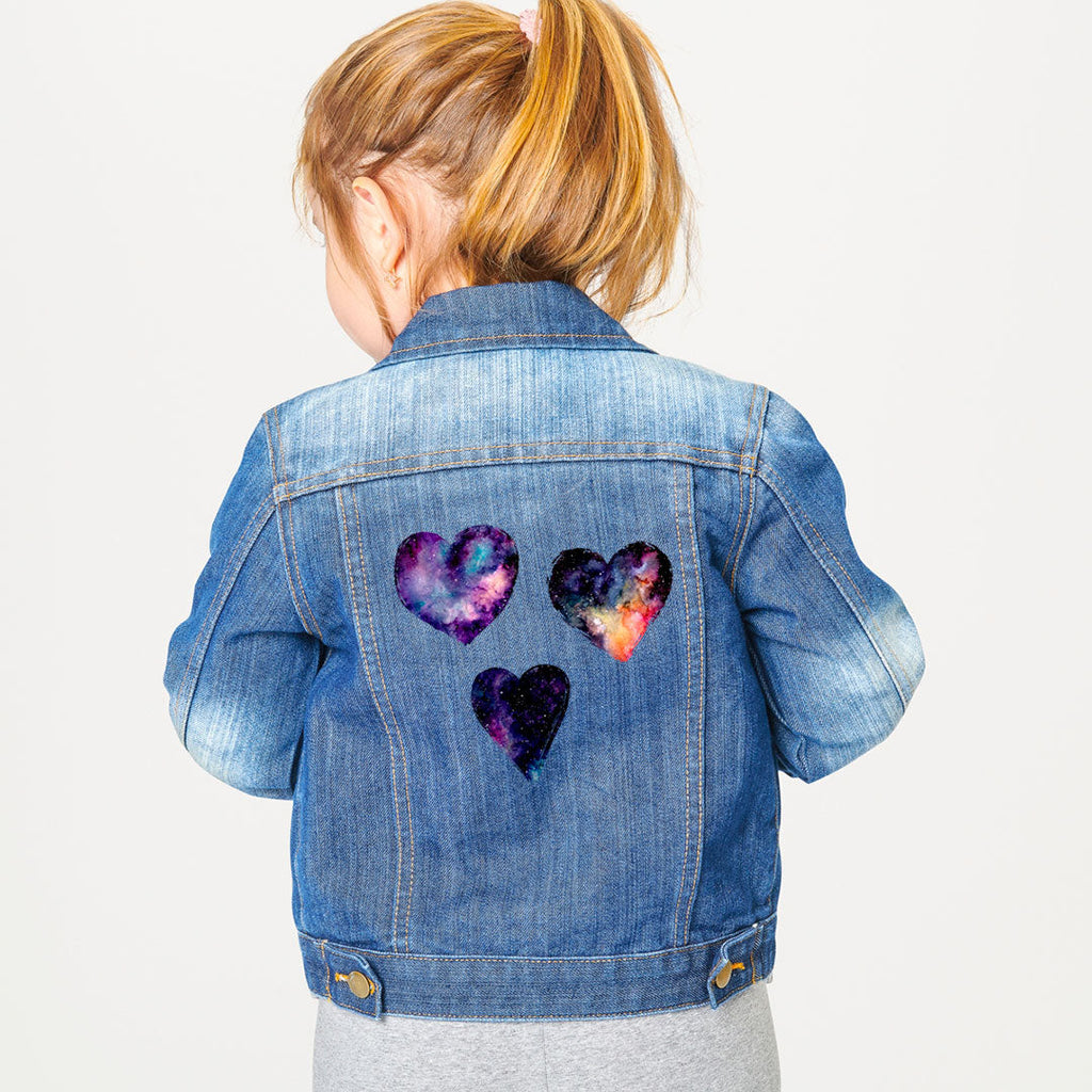 Galaxy Hearts A4 Mix Iron on fabric heat transfer DTF-47