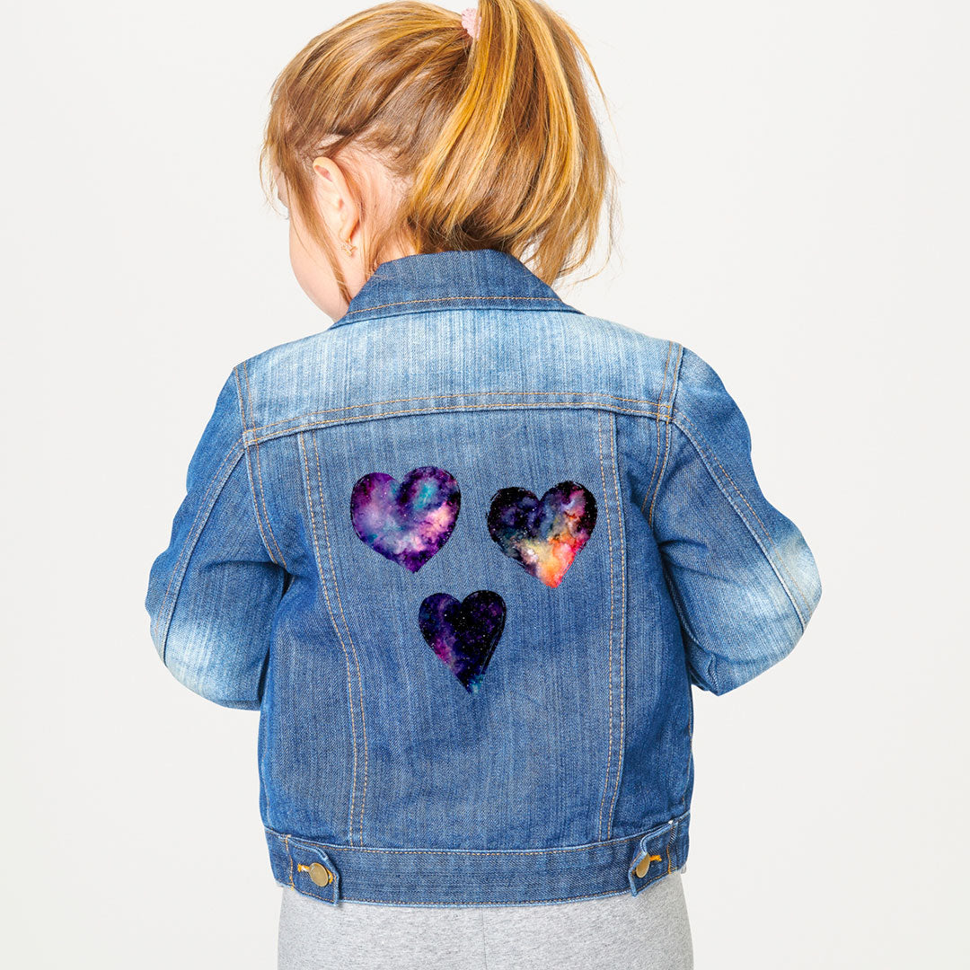 Galaxy Hearts A4 Mix Iron on fabric heat transfer DTF-47