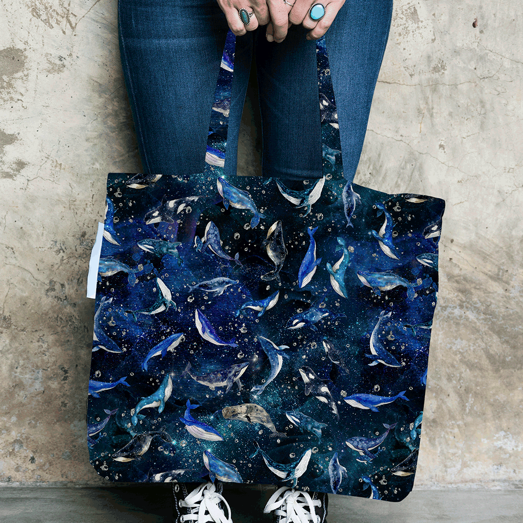 Galaxy Whales Fabric