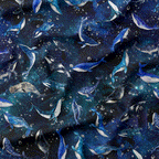 Galaxy Whales Fabric