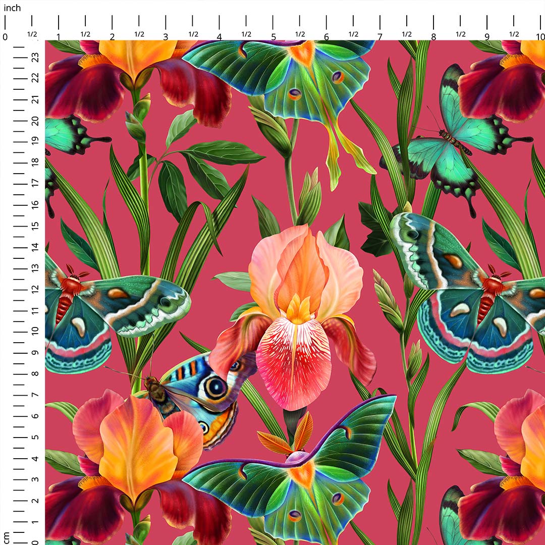 Garden of Eden Coral Fabric