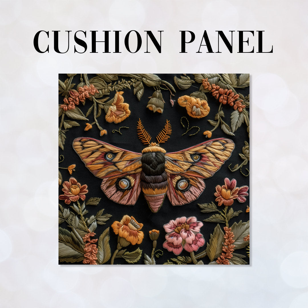CUSHION Panel Garden Whisper Moth CP-199