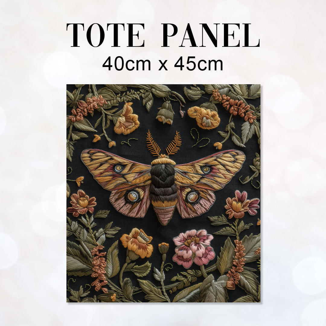 TOTE Fabric Bag Panel Garden Whisper Moth TP-266