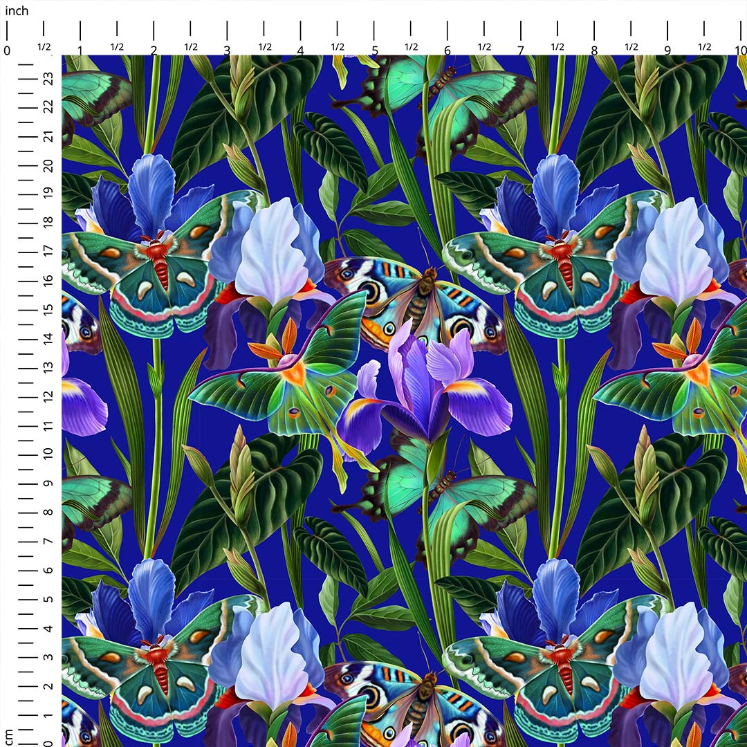 Garden of Eden Blue Fabric