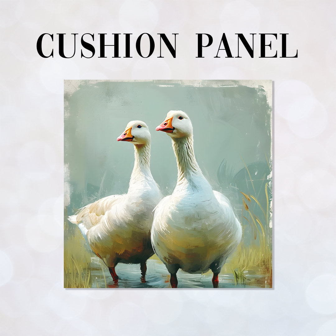 CUSHION Panel Geese Beige CP-142