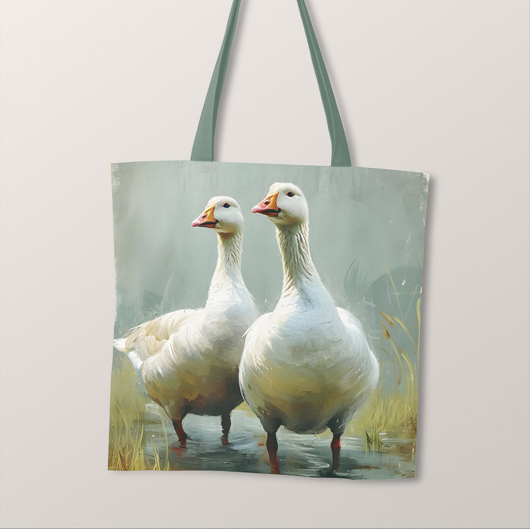 TOTE Fabric Bag Panel Geese Beige TP-214