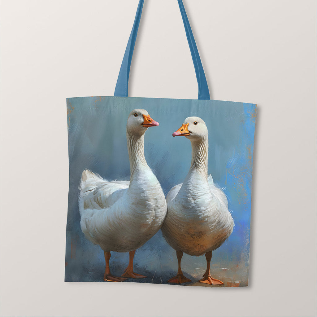TOTE Fabric Bag Panel Geese Blue TP-215
