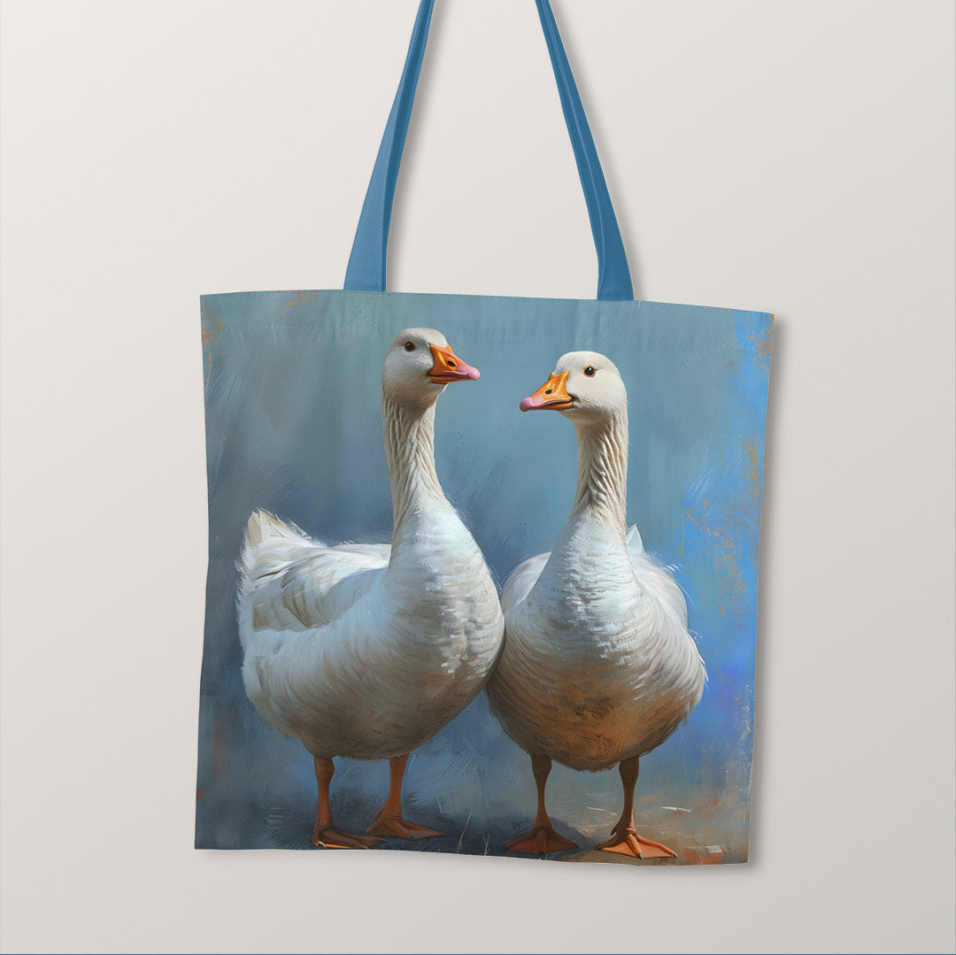 TOTE Fabric Bag Panel Geese Blue TP-215