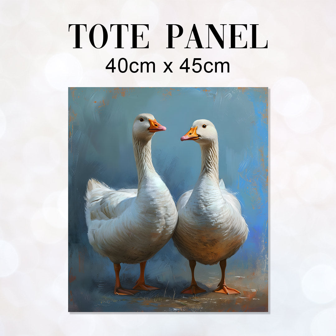TOTE Fabric Bag Panel Geese Blue TP-215