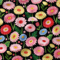 Gerbera Black Fabric