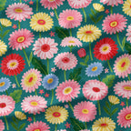 Gerbera Teal Fabric