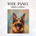 TOTE German Shepherd Fabric Bag Panel